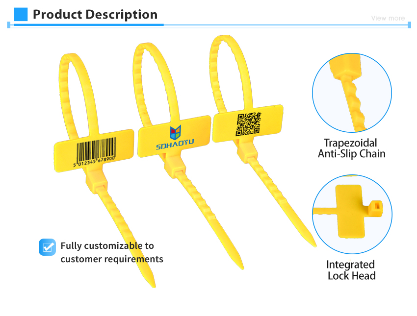 Bag Security Tag Truck 40mm Container Lock for Garment Supplier Plastic Seal HYPS-C01