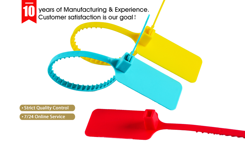 Free Sample Customized Printing Self-locking Security Plastic Seal HYPS-C02
