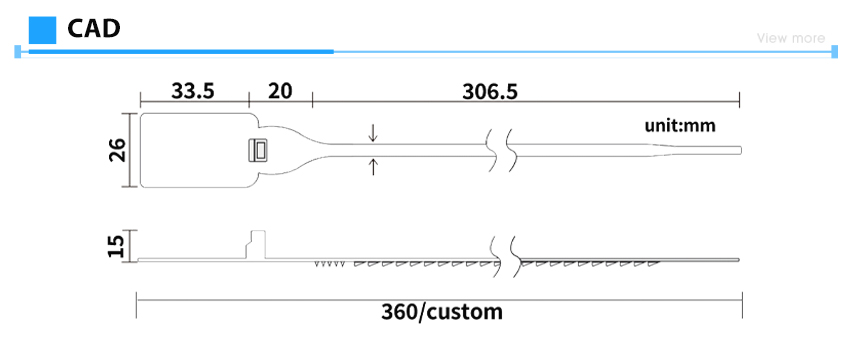 Security Seal Plastic bar Code Custom Plastic Security Seals HYPS-C04