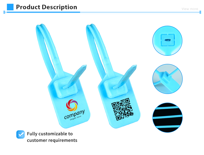 Tamper Evident Seal Plastic Security Disposable Security Plastic Seals with logo HYPS-D01