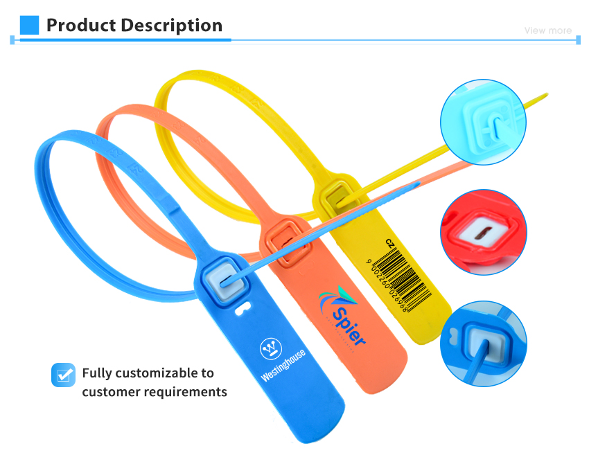 Security Disposable Security Plastic Seals with logo HYPS-D02