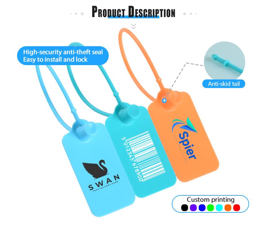 Cheap Price Easy Operating logo Printed Plastic Padlock Seals HYPD-014