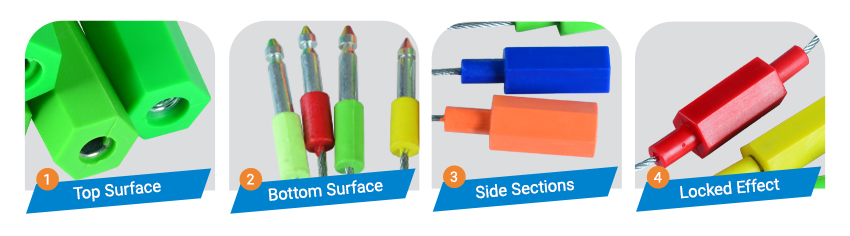 High Security Truck Oil Container Self-locking Type Stainless Steel Security Cable Seal HYCS-B01