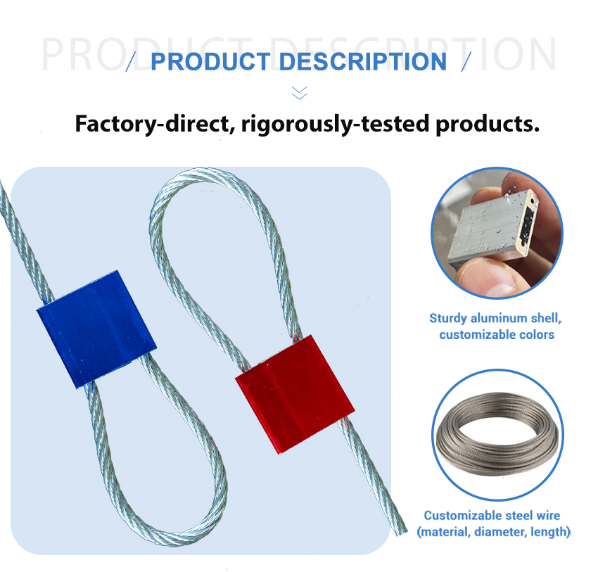 Trailer theft protection cable seal galvanized wire seal HYCS-D07