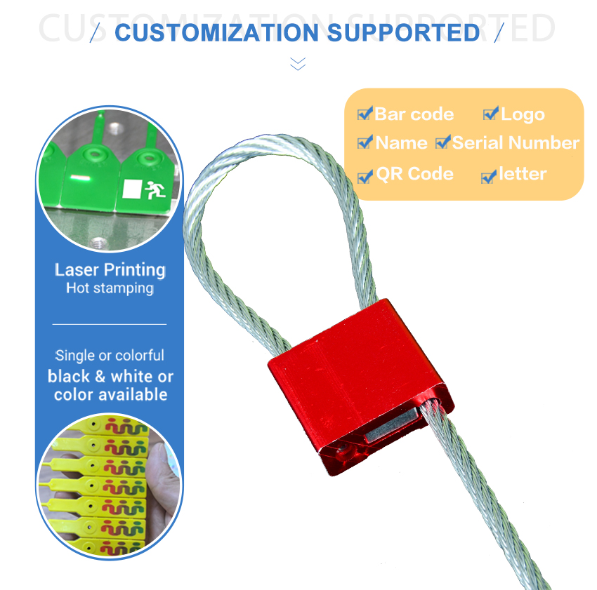 Trailer theft protection cable seal galvanized wire seal HYCS-D07