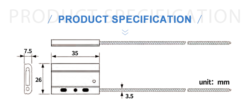 Tanker truck security cable lock seal HYCS-D09